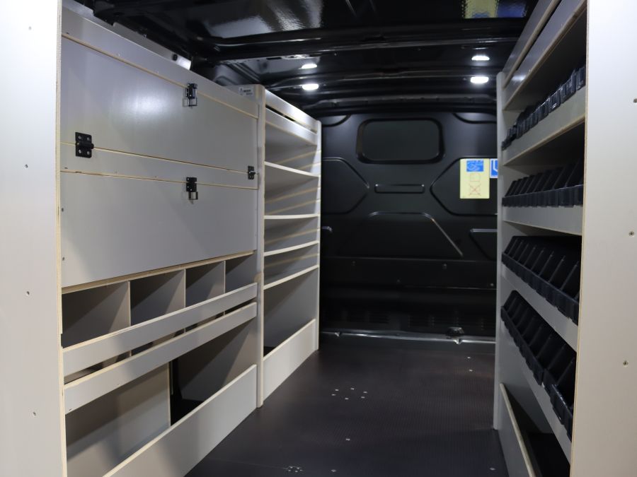 Aménagement casiers bois gris ou incolore FORD TRANSIT CUSTOM 2012