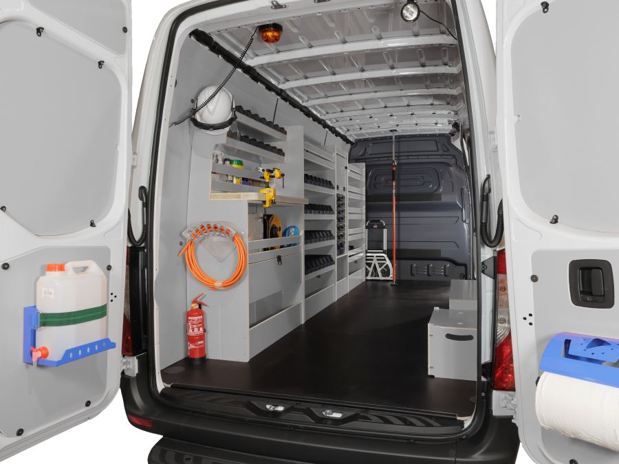 Aménagement casiers bois gris ou incolore MERCEDES SPRINTER 2006